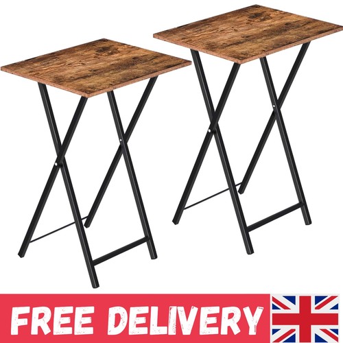 Rustic brown folding tables - brown,