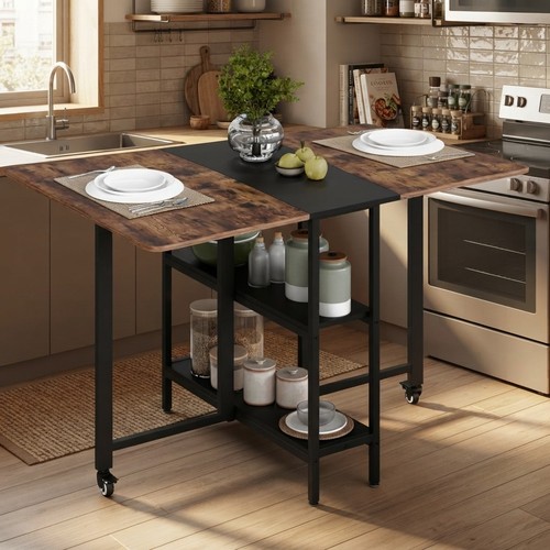 Rustic foldable dining table - rustic,